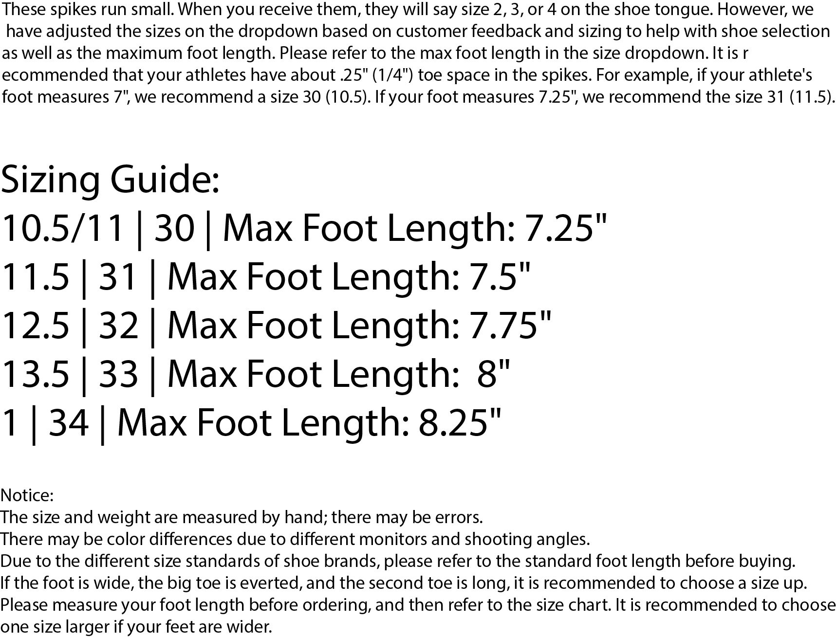 Size guide