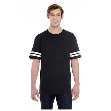 [GH6937A-XL-BKWH] Men's Football Tee (XL, Black/White)