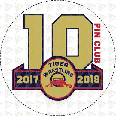 [WRPATCH-10-BK-4] Wrestling Pin Club Custom Patch (4")