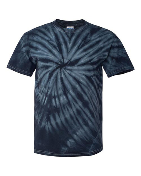 [APTS200CY-7] Dyenomite Cyclone Pinwheel Tie-Dyed T-Shirt (XL, Black​)
