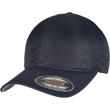 [IAHWYP6360-Navy] Adult 6-Panel 360 Omnimesh Snapback Cap
