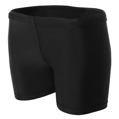 [TGNW5313-White-XS] Ladies 4" Compression Short (XS, White)
