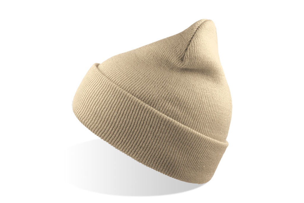 [8388843] Atlantis Headwear WIND Sustainable 12" Knit Beanie (Beige​)