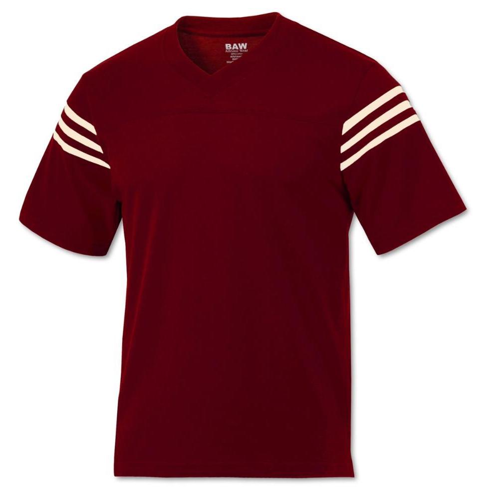 [2518078] Adult University Spirit Jersey V-Neck Shirt (2X Red/White)