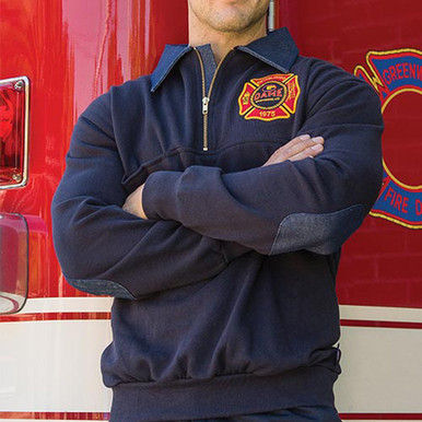 [WW810-XL] Fire Fighter Work Shirt | Navy | Made in the USA (XL)